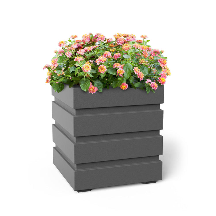 Freeport 18-inch Grey Self-Watering Square Pot Planter