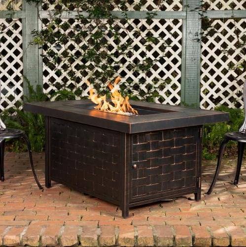 Fire Sense Armstrong Rectangular Aluminum Propane Fire Pit