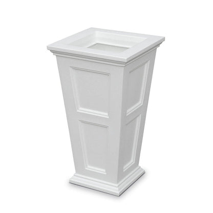 Fairfield 34-inch Tall White Self-Watering Pot Planter