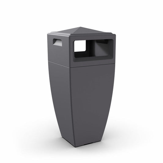 Kobi 45-inch Tall Assembled Grey Resin Waste Bin - 24 Gallons