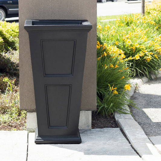 Fairfield 40-inch Black Assembled Resin Waste Bin - 24 Gallons