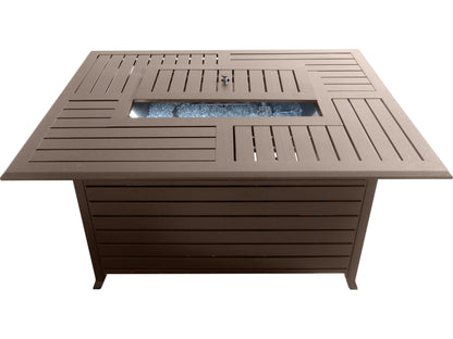 AZ Patio Heaters 49" W Rectangle Aluminum Propane Fire Pit