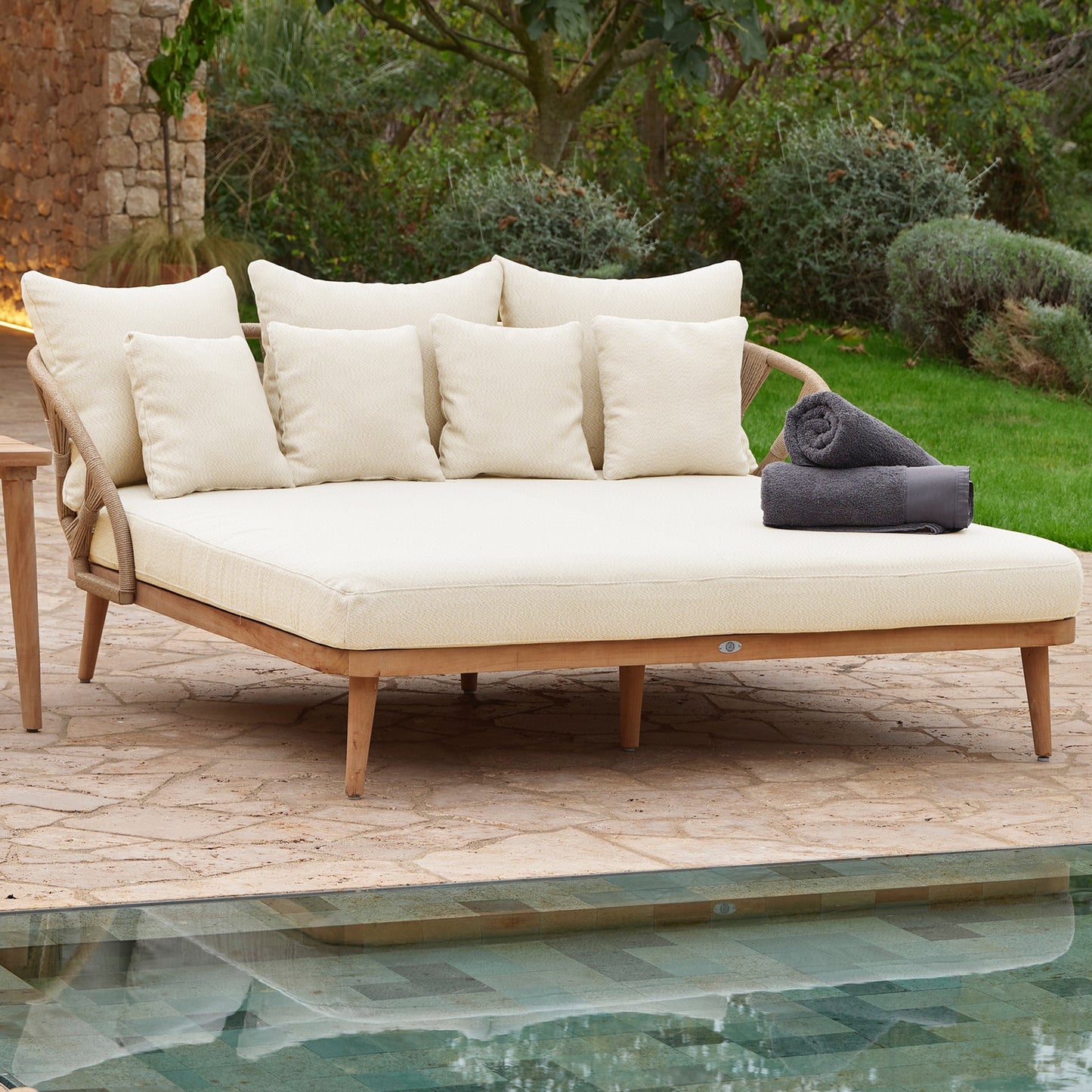 Skyline Designs Krabi 63" Wide Outdoor Daybed with Sunbrella Cushion