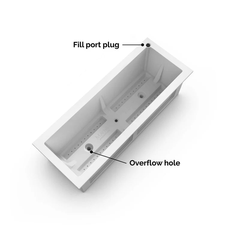 Fairfield 48-inch White Self-Watering Garden Bed Planter