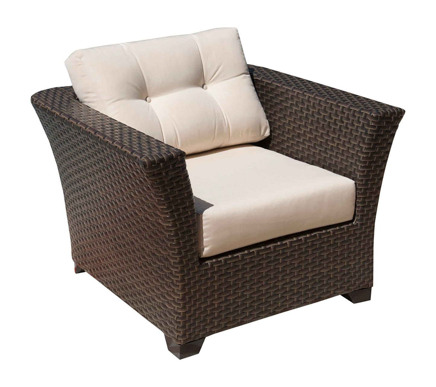 Hospitality Rattan Patio Fiji Outdoor Rattan Wicker Lounge Chair with Cushions