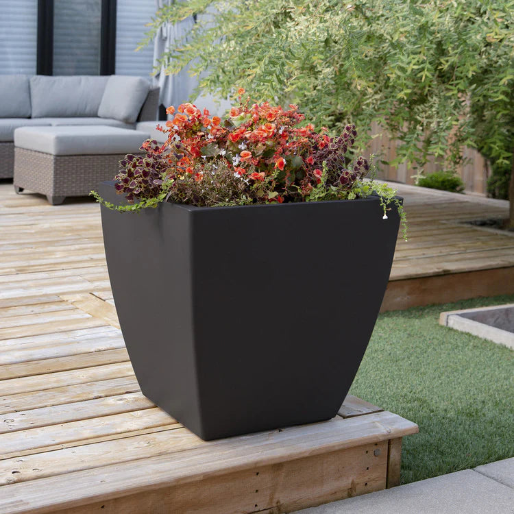 Kobi 24-inch Black Self-Watering Pot Planter Box