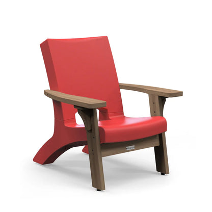 MAYNE Messa Patio Resin Red Chair with Lumber Framing