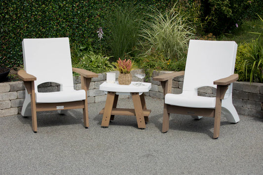 Mayne 3-Piece Patio Resin Seating Set with Lumber Framing - White