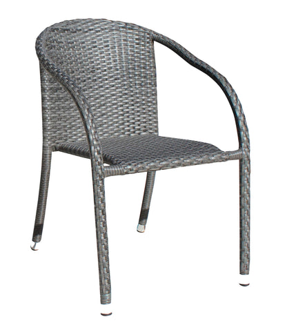 Hospitality Rattan Patio Ultra Stackable Woven Outdoor Wicker Armchair