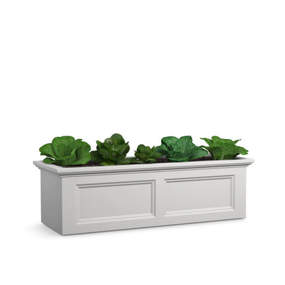 Fairfield 48-inch White Self-Watering Garden Bed Planter